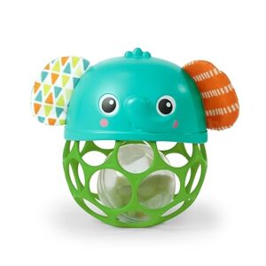 Bright Starts Giggle & Glow Leuchtende Rassel Leicht zu greifendes Oball Elefantenspielzeug, Neugeborene+, Unisex